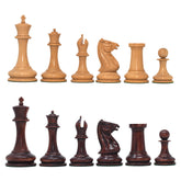 Morphy  Cooke 1849-50 Vintage 4.4" Reproduction Chess Set in Non-Antiqued/Mahogany Stained Boxwood